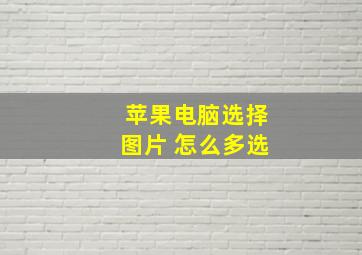 苹果电脑选择图片 怎么多选